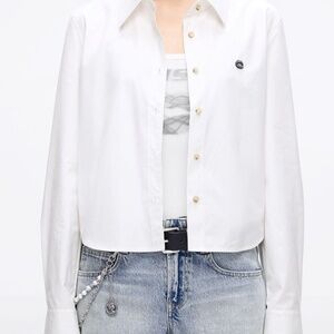 MISS SIXTY LIP PRINT EMBROIDERED SHIRT new with tags (NWT)